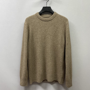 알파카 야크울 혼방 라운드넥 니트