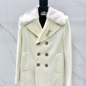SAINT LAURENT 코듀로이 양모칼라 재킷