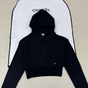 네이비 크롭 후드 집업