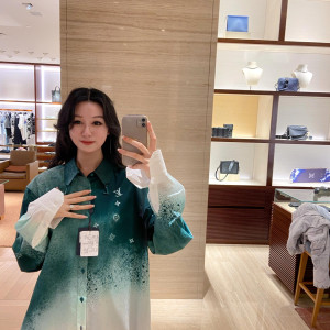루이비통 그라데이션 셔츠 드레스