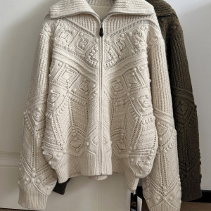 CELINE 아이보리 니트 집업